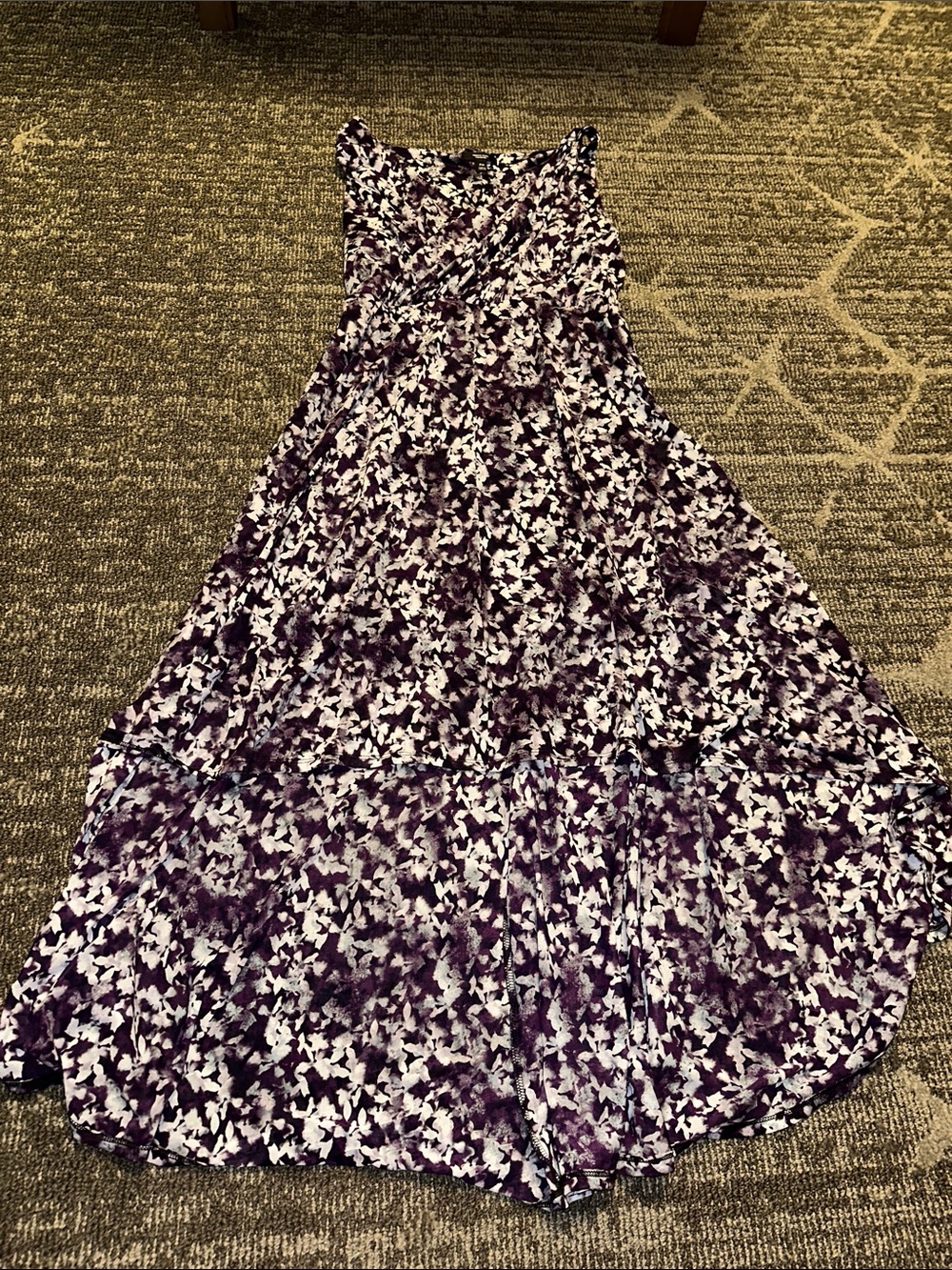 Purple Floral Maxi Dress โ Women